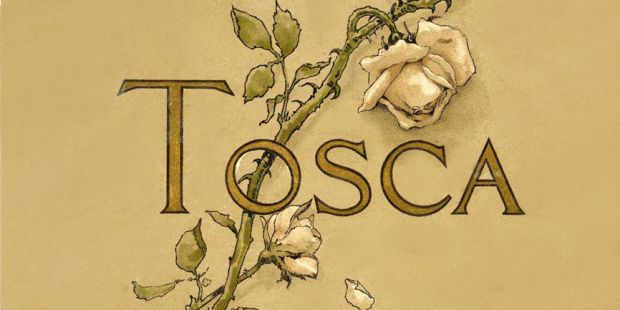 Deckblatt des Librettos zu "Tosca", 1889