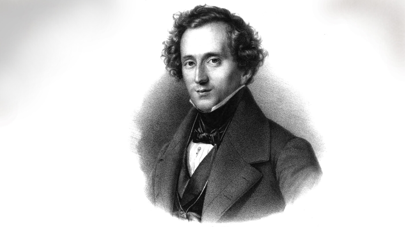 Felix Mendelssohn-Bartholdy, 1837. Lithografie nach einem Gemälde von Theodor Hildebrandt