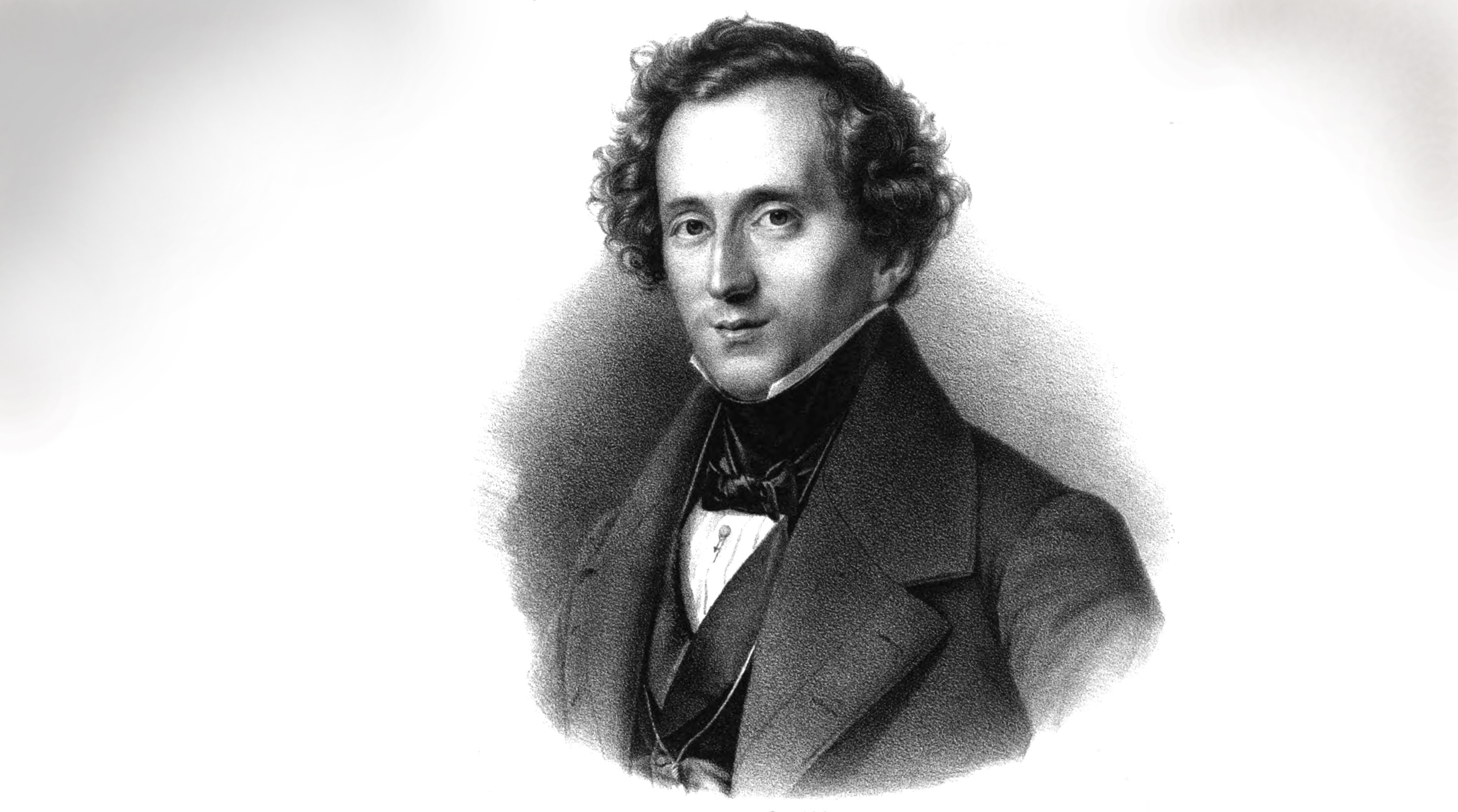 Felix Mendelssohn-Bartholdy, 1837. Lithografie nach einem Gemälde von Theodor Hildebrandt