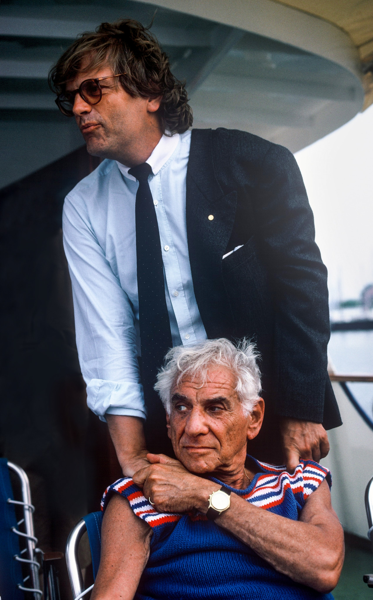 Leonard Bernstein und Justus Frantz, 1986