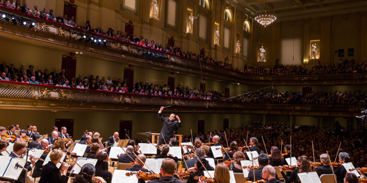 Das Boston Symphony Orchestra unter Andris Nelsons bei einem Konzert in der Bostoner Symphony Hall