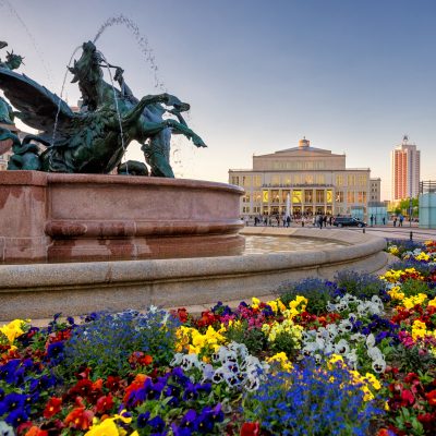Augustusplatz mit der Oper Leipzig