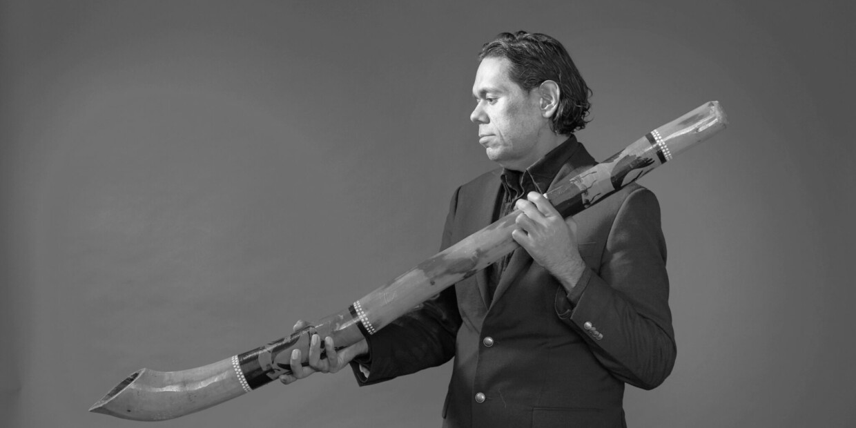 Solist auf dem Didgeridoo, einem Instrument der Aborigines: William Barton