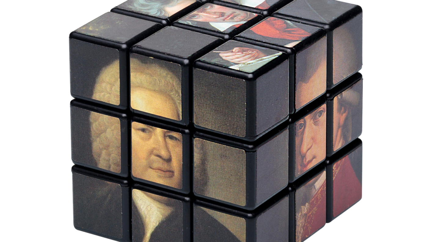 Ein gutes von Musik inspiriertes Weihnachtsgeschenk muss nicht teuer sein, etwa ein Zauberwürfel mit Komponistenporträts